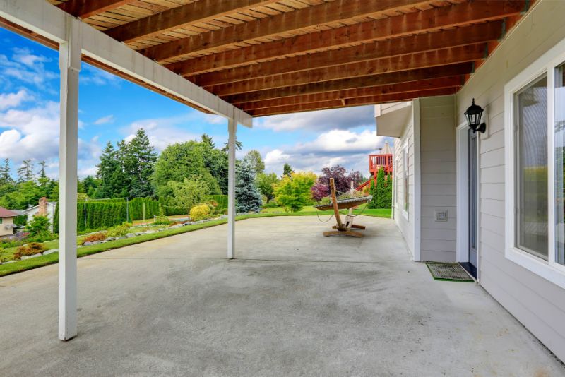 open carport attached to the house