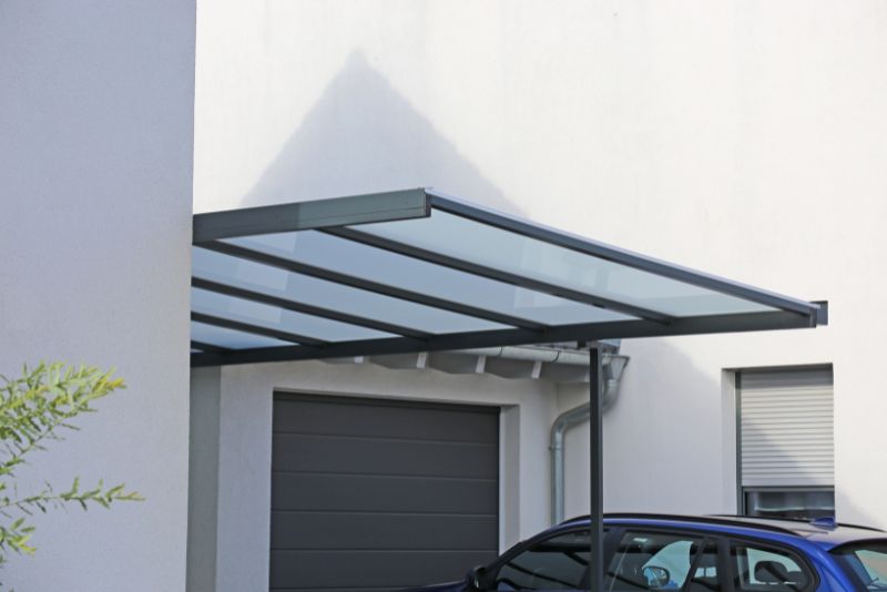 carport with a car